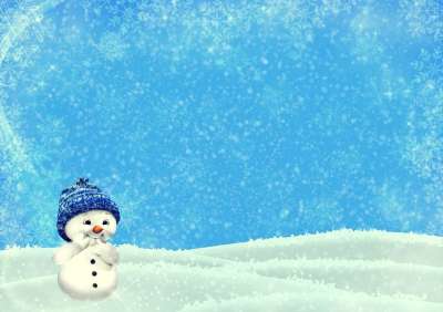 圣诞主题 圣诞贺卡 雪人 雪景 圣诞节 寒冷的 雪 可爱的 雪花