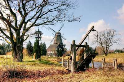 磨 Gifhorn 自然 下萨克森州 磨坊博物馆 建造 老的