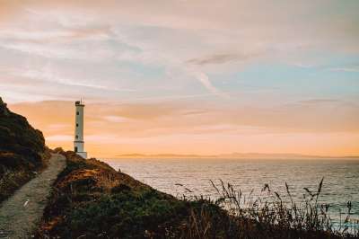灯塔 海 云 景观 苏格兰 海滩 图案 海洋 天空 日出