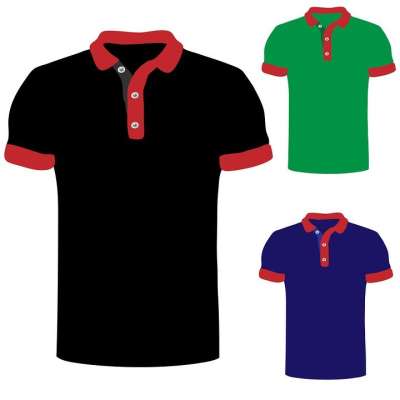 Polo衫 马球衫 衬衫 T恤 衣服 剪贴画 红色的 黑色的