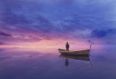 反射 船 水 景观 幻想 云 天空 流浪者 梦 旅行