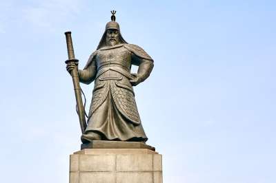 韩国 战争 上将 亚洲人 旅游 旅行 雕塑 雕像 青铜 一般