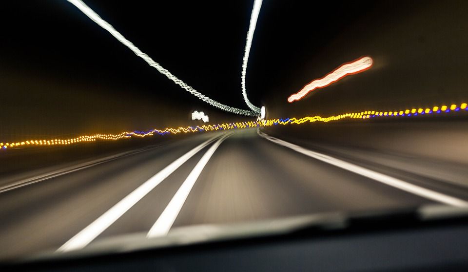 车, 隧道, 驾驶, 沥青, 路, 速度, 汽车, 光绘, 夜晚, 运输, 旅行