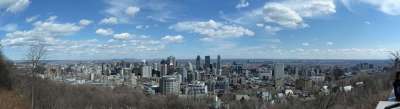 城市 镇 建造 蒙特利尔 皇家山 全景