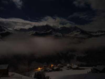 夜晚 景观 山 阿尔卑斯山 雪 冬天 月光 奥地利 情绪 自然