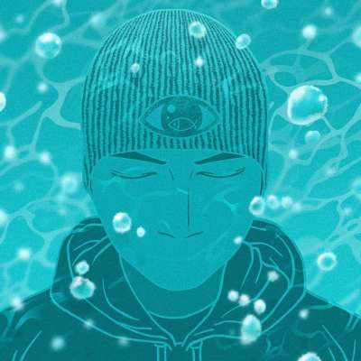 卡通片 绘画 幻想 想象力 脑 想法 夜晚 海洋 水 呼吸