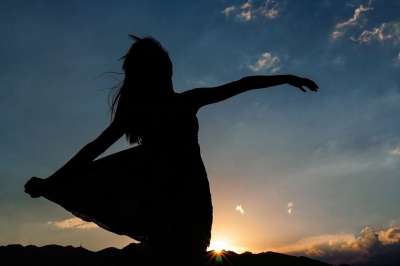 轮廓 女士 女孩 日落 日出 天空 黄昏 肖像 室外 年轻