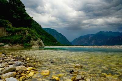 自然 山 流动 云 雷雨 景观 威胁 雷暴心情 全景 戏剧性