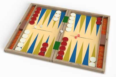 双陆棋 游戏 棋盘游戏 表游戏 3D 渲染