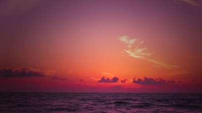 海滩日落 海 海洋 地平线 云 海浪 颜色 橙色的 旅行