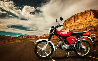 摩托车 轻便摩托车 Simson S50Cc 路 公路旅行 景观