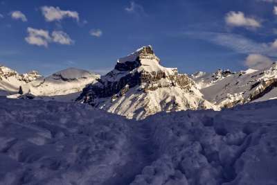 雪 山 冬天 霜 阿尔卑斯山 高山 雪山 山脉 多山 山地景观