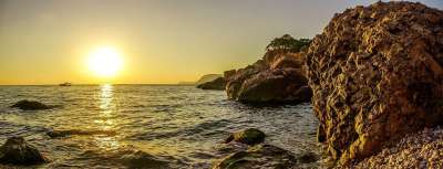 水 自然 日落 海 海滩 全景 景观 太阳 海洋 海岸 石头