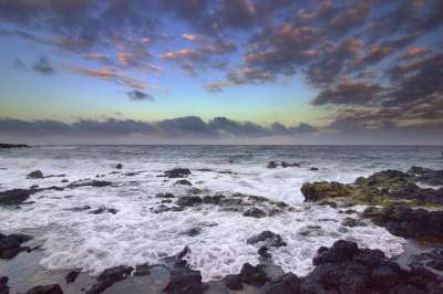 日落 夏威夷 海滩 海洋 风景