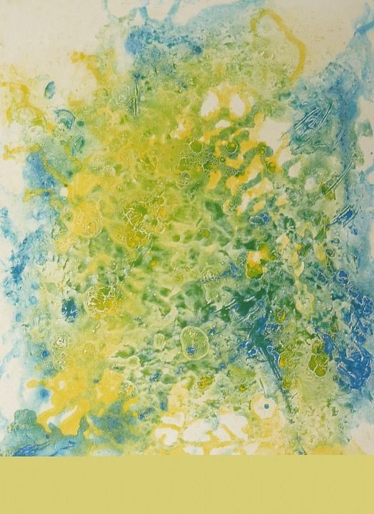 蓝色的 黄色 绘画 图片 艺术 作画 染 艺术的 艺术家 作品