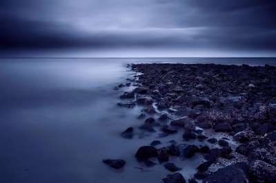 海 海洋 日落 天空 云 海滨 码头 美丽的 岩石 石头