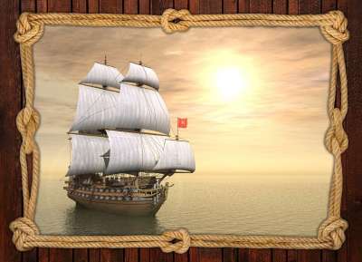 船舶 海 波 浪漫 帆 帆船 冷静的 风 太阳 景观 框架