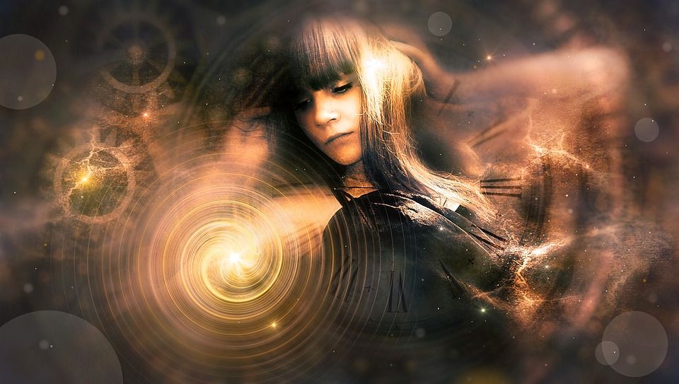 幻想, 女孩, 光, 神秘主义, 作曲, 超现实的, 女士, 神秘, 美丽的