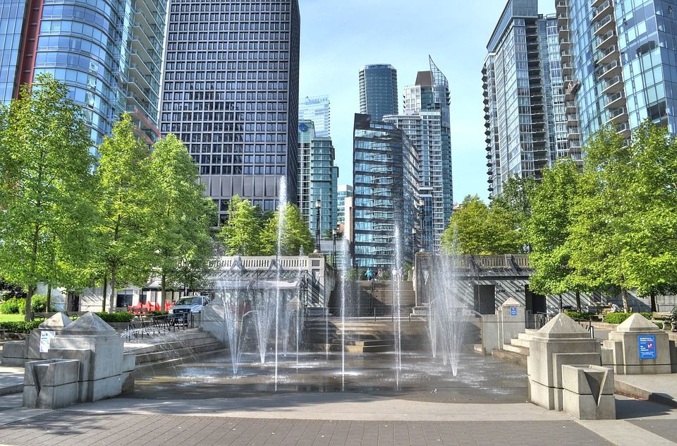 体系结构, 温哥华, 建造, 城市规划, 城市景观, 城市, 水, 街道, 