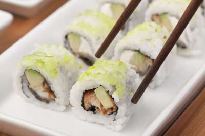 寿司 鱼 卷 白饭 一顿饭 日本人 餐厅 食物 健康 亚洲人