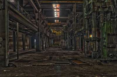 丢失的地方 工厂 大厅 行业 放弃了 交易大厅 老的 过时 建造