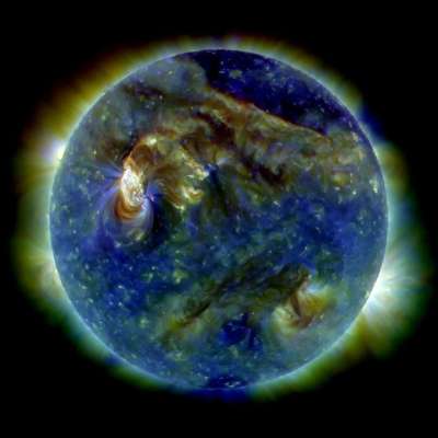 太阳 耀斑 紫外线 紫外线灯 阳光 喷发 突出 热的 航天