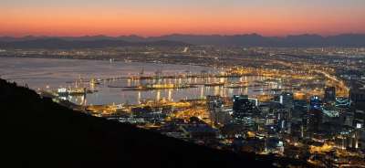 桌湾 港口 日出 开普敦 城市 夜晚 天空 城市景观 结构