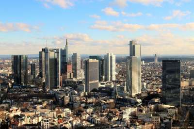 城市 摩天大楼 天际线 城市景观 建筑学 法兰克福 德国 天堂 云