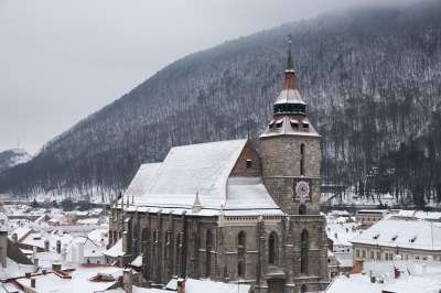 教会 布拉索夫 罗马尼亚 雪 冬天 比塞里卡内格鲁 结构 地标