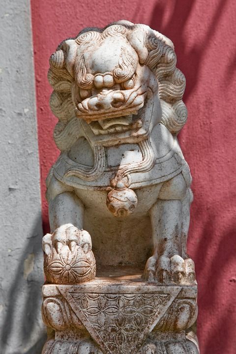 狮子 岩石 艺术 雕像 中国人 石头