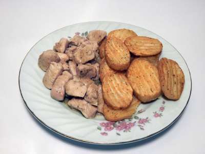 食物 鸡 土豆 一顿饭 晚餐 盘子 午餐 美味的 一盘食物
