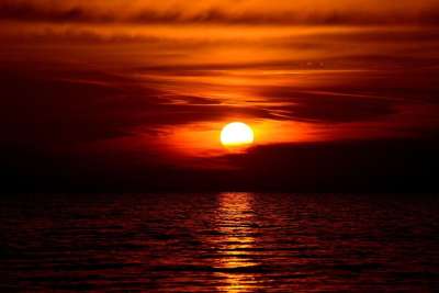 太阳 日落 海