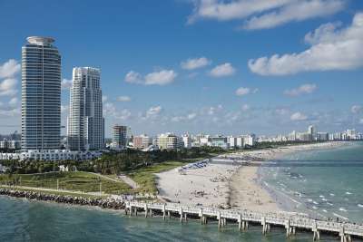 迈阿密 海滩 水 海洋 南 迈阿密滩 佛罗里达 景观 假期