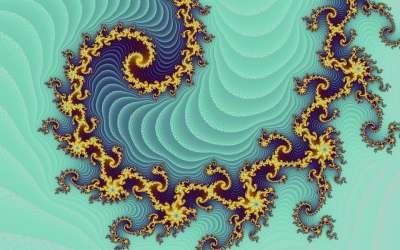分形 艺术 螺旋 玉器艺术 绿松石 抽象 抽象艺术 金螺旋