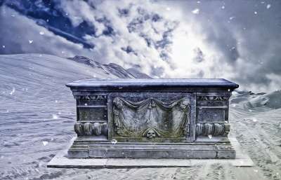 哥特 幻想 黑暗的 墓 雪 哥特式景观 神秘 山 风暴