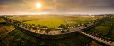 领域 草 Agroculture 路 高速公路 树木 交通 车辆