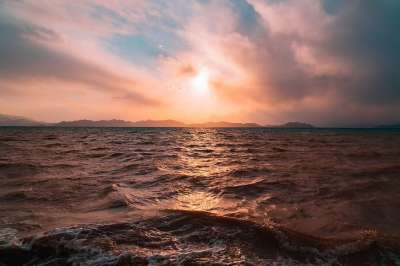海洋 水 旅行 海 海滩 假日 日落 景观
