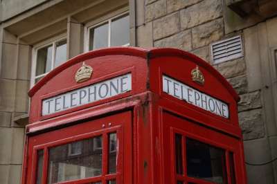 电话亭 英国 电话 红色的 英语 地标 象征 公众 打个电话