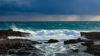 海 波浪 海滩 岩石海岸 自然 天空 云 风暴 天气 景观