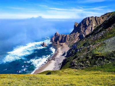 罗卡角 葡萄牙 辛特拉 灯塔 地标 海洋 夏天 岩石 海滩