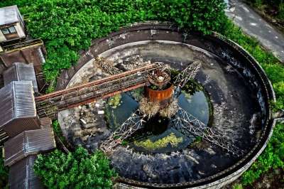 工厂 行业 废墟 弃 老的 Urbex 无人机射击