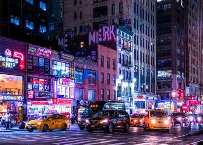 纽约 美国 曼哈顿 城市 中央 旅行 夜 百老汇 建筑 建筑学