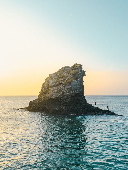 水 形成 岩石 游泳 冲浪 日落 日出