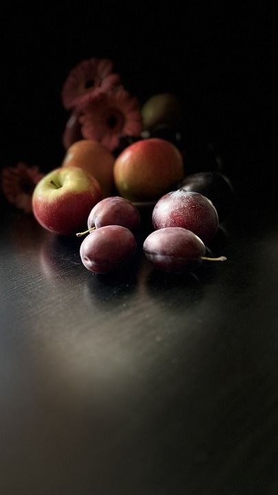 水果 李子 苹果 秋天 静物 收成